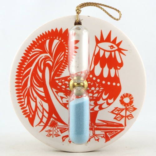 Sablier vintage coq céramique - sablier,