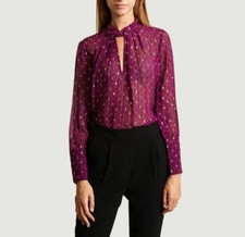 Blouse en viscose violet et