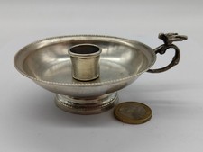 BOUGEOIR A MAIN RAT DE CAVE STYLE LOUIS XVI EN ARGENT MASSIF