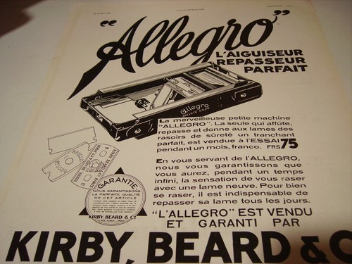 Ancienne publicite aiguiseur - ancienne,