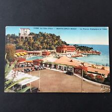CPA - MONACO MONTE CARLO BEACH LA PISCINE OLYMPIQUE ET HOTEL Vers 1930