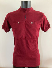 Ancien Maillot UNIS SPORT 1950's Bordeaux (T.4) Poches Ventrales Vintage Jersey