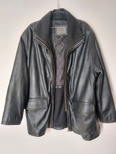 Belle Veste 3/4/ Manteau  Georges &Martha en Cuir souple NOIRE. T: 54 ou XL