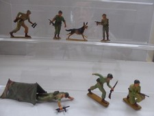  soldats commandos starlux série luxe spéciale anciens socles ocres 1965