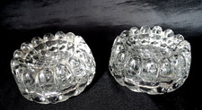 2 x Dessous de pieds de table , verre moulé , Art Déco , gros modéle rehausseurs