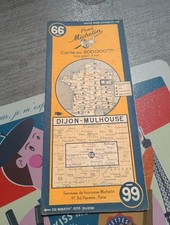 Carte Michelin Ww2 Datée 1945 Jus Dijon Mulhouse 