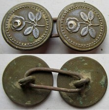 Attache vestimentaire paire de boutons de cape, de manchette, rond, fleur 17 mm