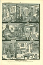 Document ancien mobilier moderne styles divers issu du livre de 1923