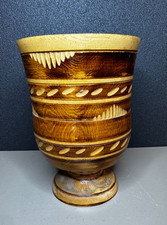 Grand vase/pot en bois