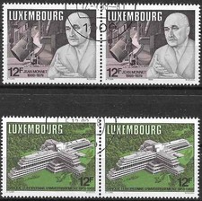 Timbres "L'Europe" Luxembourg 1157/1158 o en paire - 84574FV