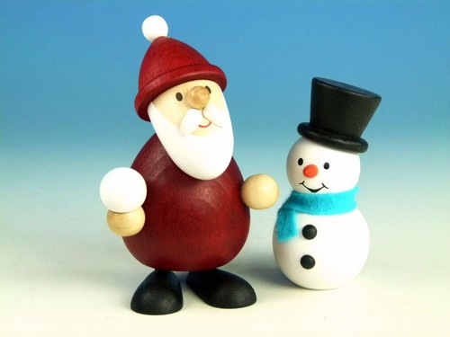 Figurine bois père noël - en,