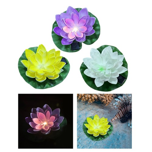 Led solaire lotus lampe bassin - lotus,
