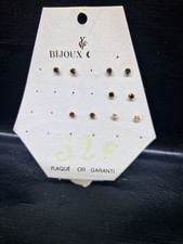 Boucles D'oreilles Ancienne  Plaqué Or 5 paires vintage boucles d'oreille tiges