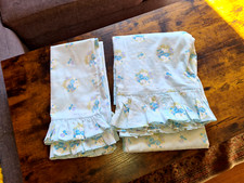 1970 Vintage - Tissu ancien Drap + taie  Ancien coton Tergal , soyeux