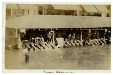 Suisse, Genève, Vue d'une laverie publique, Vintage print, circa 1890 Tirag