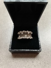 Bague pavée en or blanc 18k et diamants 2,2 ct