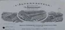 Facture 1931 L'ARTERNACYCLE ROSENGART lanterne vélo bike dynapoche billhead 12