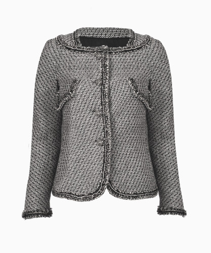 Chanel veste tweed noir - noir, et