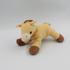 Doudou cheval beige marron -