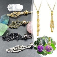 1*Crystal Holder Cage Necklace Stone Holder Necklace Wear 2025 Daily B5F4