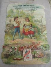 Chromo Ancien XIX  découpis  / format géant / publicitaire GRAND DEPOT  1901