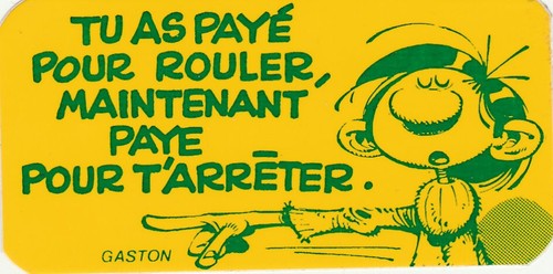 Franquin gaston autocollant - franquin,