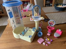 BARBIE & SHELLY - SALLES DE BAIN DOUCHE LAVABO WC et nombreux accessoires
