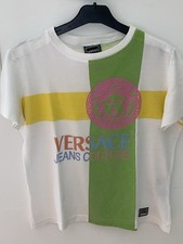 Tshirt Versace Jeans Couture Vintage Y2k Logo Imprimé Rare Designer Homme Femme