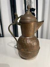 Théière Ancienne Cuivre Martelé et Laiton