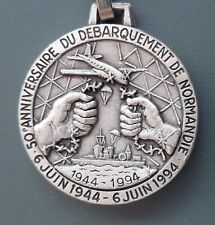 Porte clé Métal 50 ANS D-DAY Normandie 6 JUIN 1944 Débarquement 40mm ORIGINAL