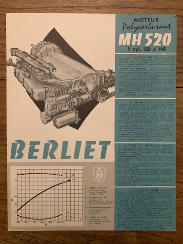 Brochure berliet moteur - brochure,