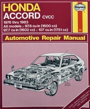 Manuel De Réparation Automobile Haynes Pour Honda Accord 1976-1983