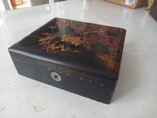 BISCUITS OLIBET Boite Napoléon III Décor Japonisant Oiseaux Carton Bouilli