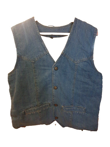 Gilet denim bleu running - denim,
