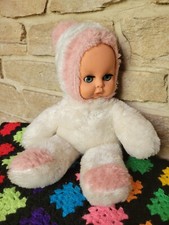 ANCIENNE POUPÉE TÊTE CELLULOÏD CORPS SOUPLE COMBINAISON MOUMOUTE VINTAGE