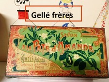 boite Gellé Frères Métal Litho Savon Pâte d'Amandes  14,5x7,5cm Hauteur6,5cm