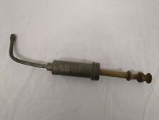 Clister Ancien En Étain Et Bois / Poire De Lavement Vintage 