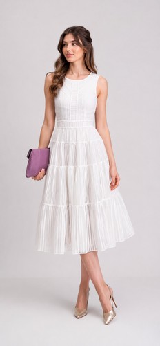 Robe maje blanche midi - maje, à