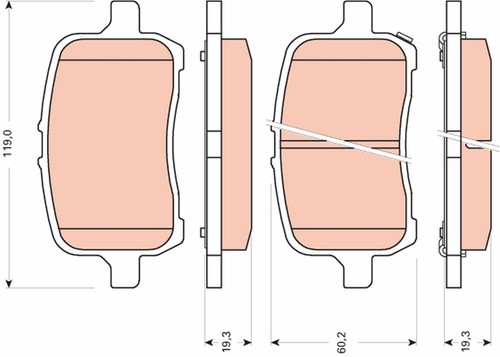 Plaquettes frein opel gt - plaquettes, de