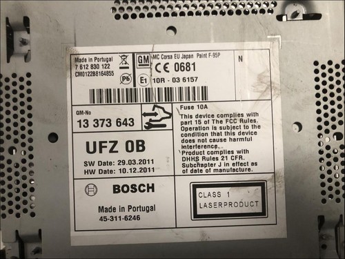 Autoradio opel zafira - autoradio, phase