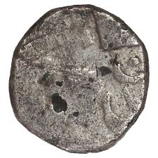 Monnaie gauloise VOLQUES TECTOSAGES Drachme à la tête cubiste argent fourrée