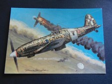 Carte postale Francis Bergèse avion Macchi C 202 Folgore