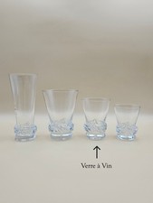DAUM Verre à Vin en Cristal modèle SORCY - H 8,7 cm signé (Prix pour 1)