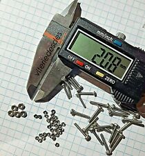 Vis Petites Dés Boulons M1,2 M1,4 M1,6 M2,5 IN Acier Inox Microviti