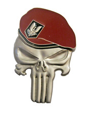 INSIGNE DES COMMANDOS PARACHUTISTES 1° RPIMa SAS PUNISHER FAB. IMC