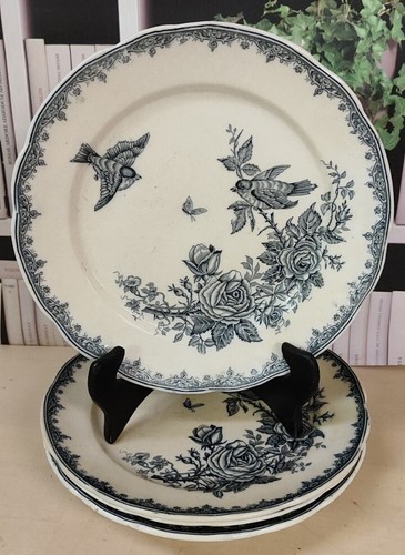 Assiettes anciennes décor - assiettes,