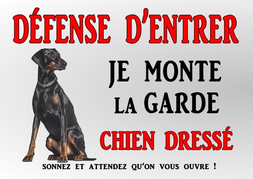 Plaque attention chien - attention,