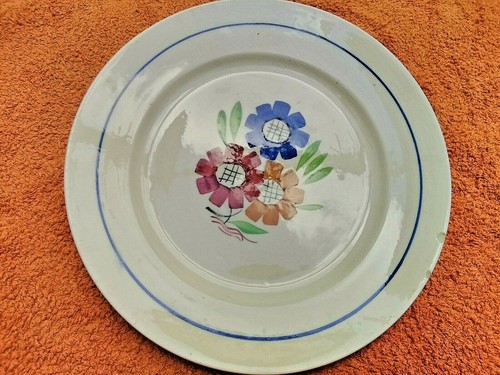 Assiette porcelaine peinte - assiette,