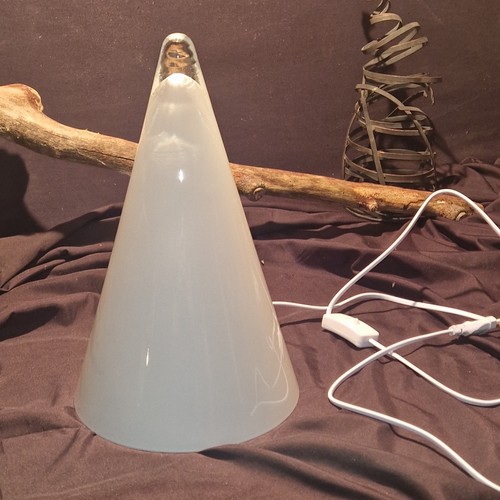 Lampe cône opaline verrerie - opaline,