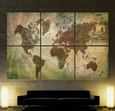 Carte Du Monde 6 - Toile Image